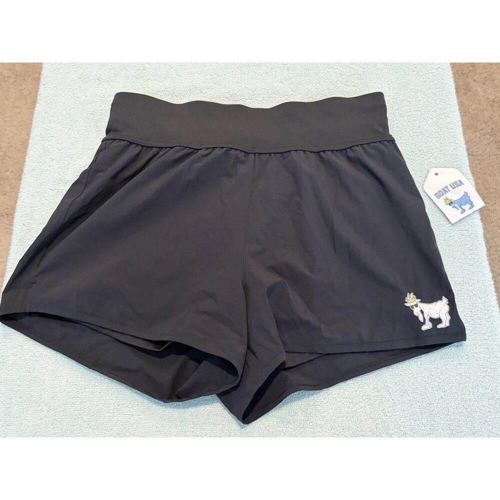 GOAT USA Womens Black Athletic Shorts Small High Rise Stretch Spandex NWT